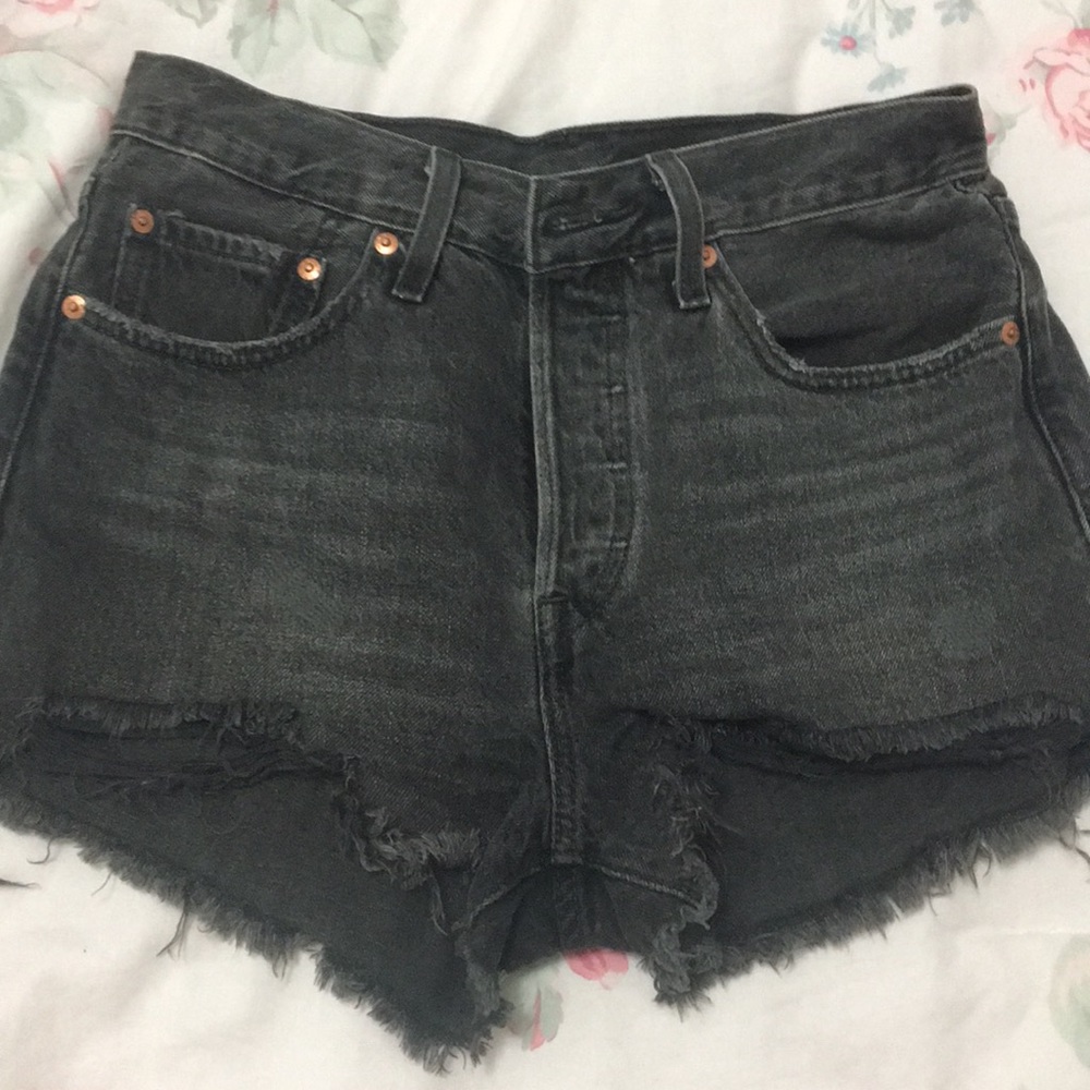 Levi’s black jean shorts